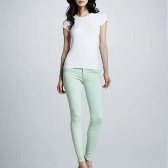 KORAL Skinny Pastel Jeans Mint - Picture 1 of 9